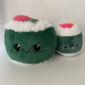 SQUISHABLE SET OF 2 SNACKER SUSHI ROLL
